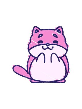 Tatlı Köpek Tebeşiri Çiziminin dönen hareketli animasyonu