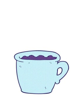 Eski çizgi film kahve fincanının animasyonunu genişletiyorum.