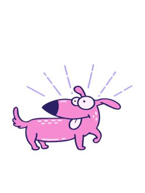 Geleneksel dövme stili mutlu köpeğin hareketli animasyonu