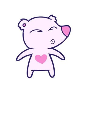 Kalk ve çizgi filmdeki ıslık çalan ayının animasyonunu yüzdür.