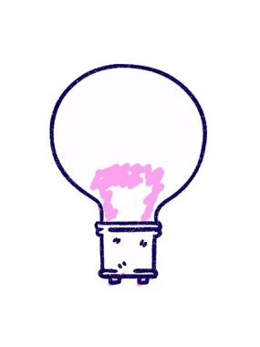 Ampul Tebeşiri Çiziminin neon ışık efekti canlandırması