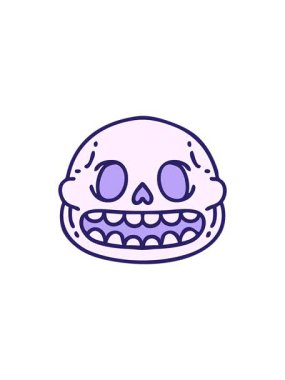 Korkunç cadılar bayramı kafatasının yıldız patlaması etkisi animasyonu