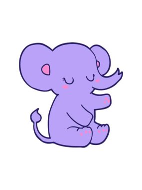 Bir karikatür filinin hareketli animasyonu