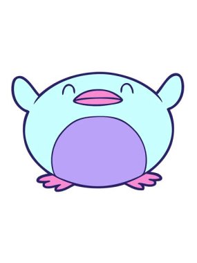 Çizgi film pengueninin hareketli animasyonu