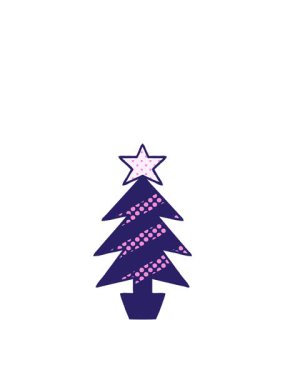 Bir noel ağacının çizgi filminin zıplama hareketi