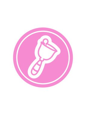 el çanı dairesel simgesinin radyoaktif parlayan animasyonu