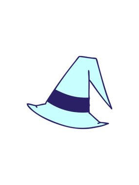 Korkunç cadı şapkası tasarımının radyoaktif parlak animasyonu