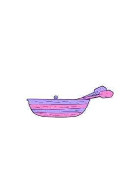 Yanıp sönen radyal çizgiler kayık karikatürünü canlandırıyor.