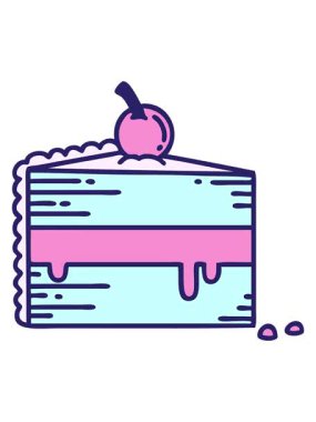 Bir dövmeyi geleneksel bir dilim pasta şeklinde bob ve duraklat