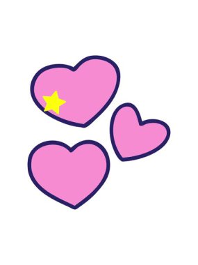 Parıldayan yıldızlar, aşk kalpleri çizgi film setinin animasyonunu etkiler