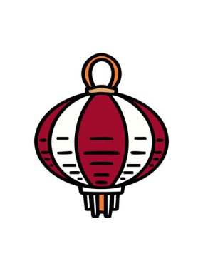 Geleneksel olarak yapılan Japon asma fenerinin basınçlı animasyonu