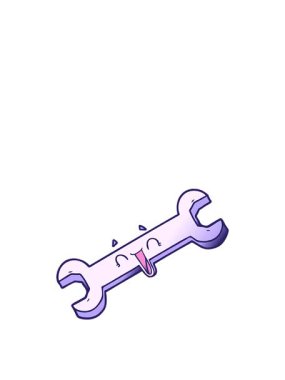 Yüksel ve süzül çizgi film animasyonu gülen anahtarın