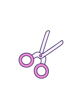 Bir makas karikatürü satışı flaş animasyonu