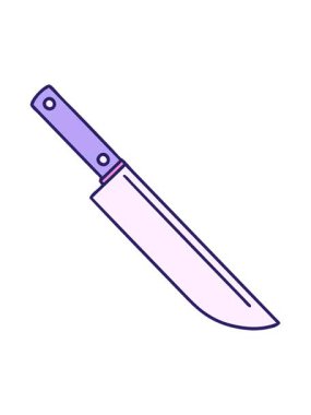 Bıçağın ikonik dövme şeklindeki görüntüsünün titreşimli hareketi