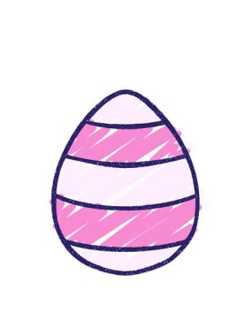 Paskalya Yumurtası Tebeşir Çiziminin yanıp sönen radyal çizgileri