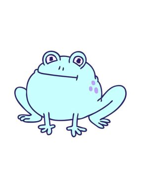 el çizimi tuhaf kurbağa çizgi filminin efekt canlandırması