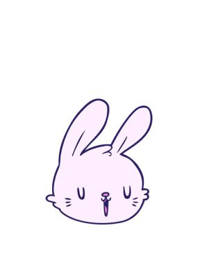 Tavşan yüzünün animasyonunu genişletiyorum.