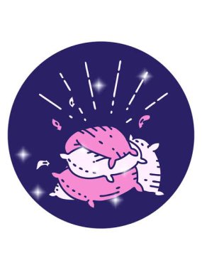 Dövme stili yastık yığınının simge canlandırması