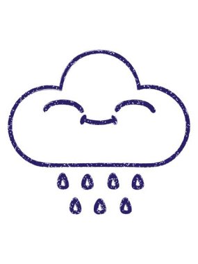 Yağmur Bulutu Kömür Çiziminin hareketli animasyonu