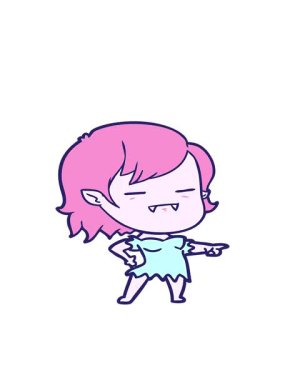 Ölümsüz vampir kız çizgi filminin hareketli animasyonu