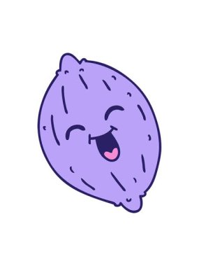 Mutlu bir limonun serbest ve çizilmiş çizgi filminin hareketli animasyonu