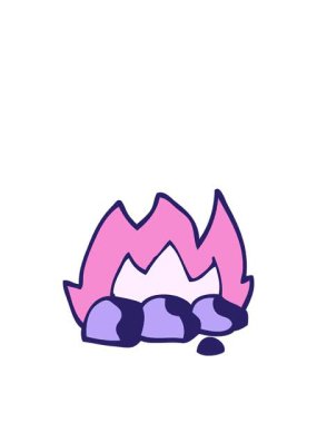 El çizimi çizgi film yanan kömürlerin zıplama hareketi animasyonu