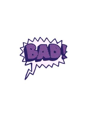 El yazması çizilmiş çizgi roman konuşma balonu çizgi filminin gösterişli satış animasyonu Kötü sembol