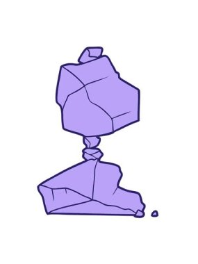 Karikatür kayalarının titreşimli hareketi