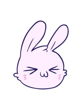 Tavşan suratlı çizgi filmin ışık efekti