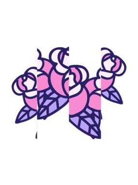 Bir buket çiçeğin hareketli animasyonu.