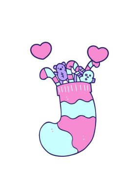 dönen kalpler Noel çorap çizgi filminin animasyonu