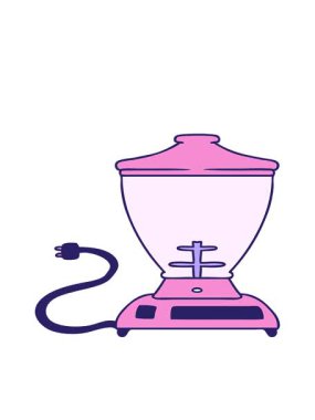 bir yemek karıştırıcısının el çiziminin hareketli animasyonu