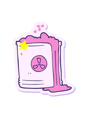 Parlayan yıldızlar, radyoaktif atık çizgi filminin çıkartmasının canlandırmasını etkiler.