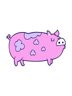 neon ışık efektleri domuz çizgi filminin animasyonu