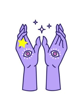 Parlayan yıldızlar, el çiziminin animasyonunu etkiler.