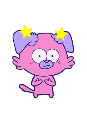 dönen yıldızlar gergin köpek çizgi filminin animasyonu