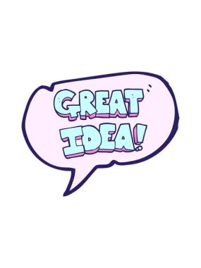 Serbest konuşma baloncuğu çizgi filmi Büyük Fikir Sembolü 'nün hareketli canlandırması