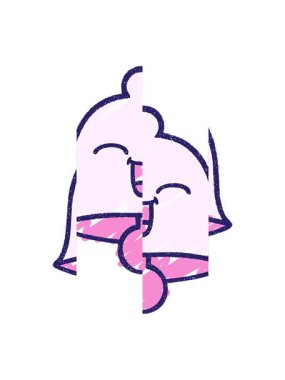 Bell Tebeşir Çiziminin bölünmüş hareket animasyonu