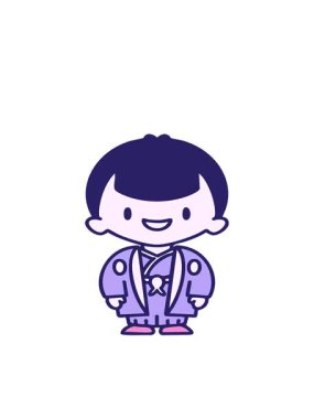 bobbing motion animation of a japanese man in traditional wedding clothing