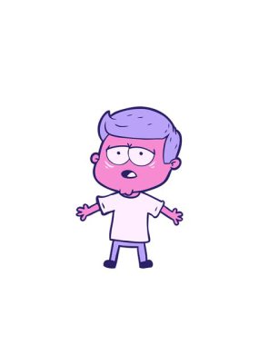 Çizgi filmdeki yorgun adamın yanıp sönen radyal çizgileri.