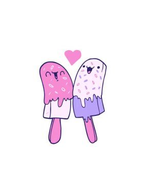 Karikatür buz lolipopunun gösterişli satış animasyonu