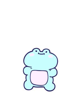 Komik kurbağa çizgi filminin animasyonunu genişletiyorum.