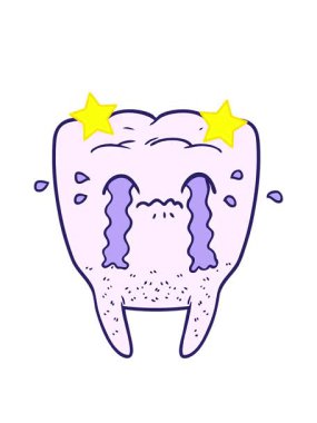 dönen yıldızlar çizgi film dişlerinin ağlamasının animasyonu