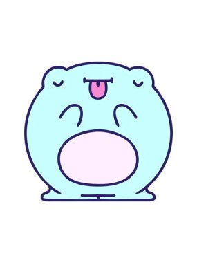 Tatlı kurbağa çizgi filminin hareketli animasyonu