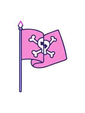 Korsan bayrağının ikonik dövme stilini canlandırın.