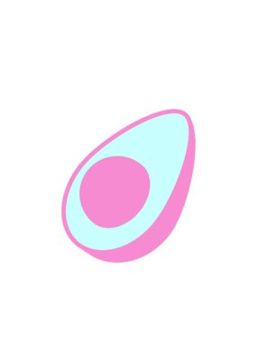 Avokado illüstrasyon tasarımının yanıp sönen radyal çizgileri