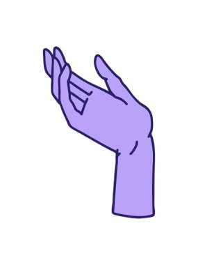 Bir el tasarımının hareketli animasyonu