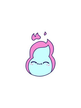 Şirin Kawaii Ateş Ateşi çizgi filminin el yazması animasyonu