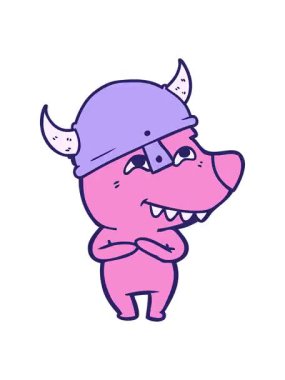 Titreyen hareketli çizgi film ayıları dişlerini gösteriyor.