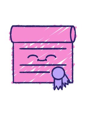 Sertifika Tebeşir Çiziminin resimlerinin hareketli canlandırması